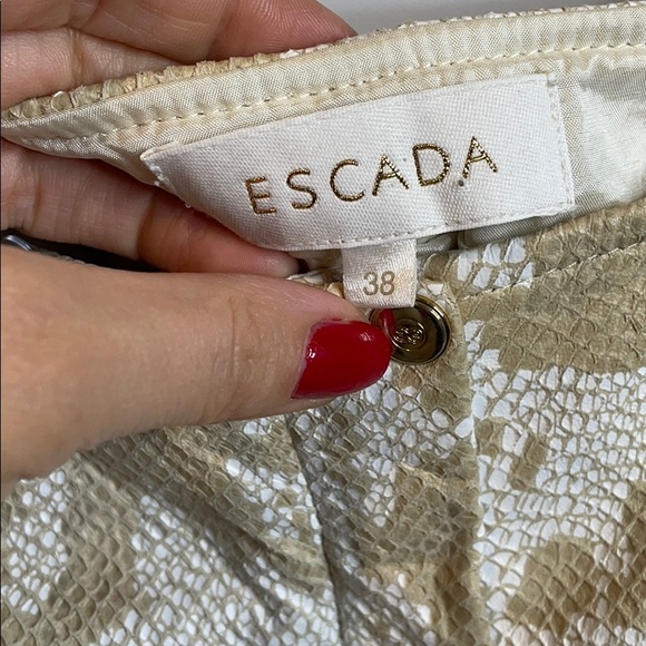 Escada lamb leather pants animal print it38 Runway - Picture 3 of 16